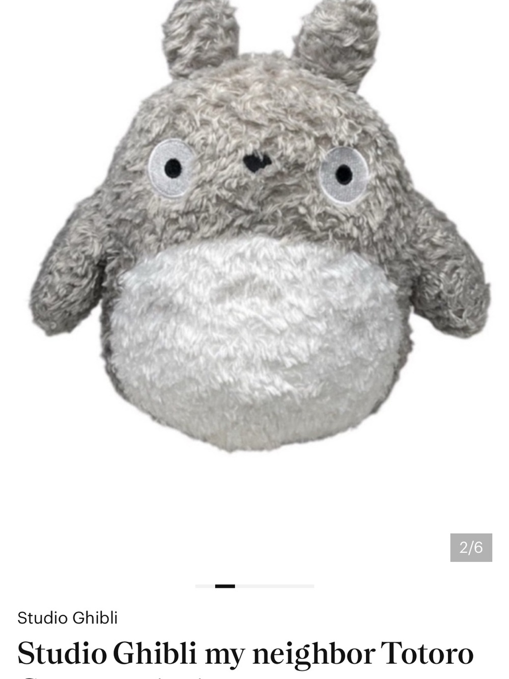 Studio Ghibli my neighbor Totoro Grey toy plush - Picture 2 of 6